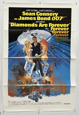 Lot 830 - JAMES BOND 'DIAMONDS ARE FOREVER' 1980'S RE-RELEASE FILM POSTER