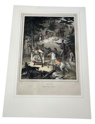 Lot 563C - LOUIS DUPRE (1789-1837): AN ORIGINAL FRENCH LITHOGRAPH TITLED 'LA PINDE TRAVERSE DE TANINA A TRICALA'