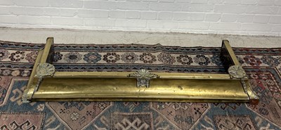 Lot 822 - A BRASS FIRE FENDER