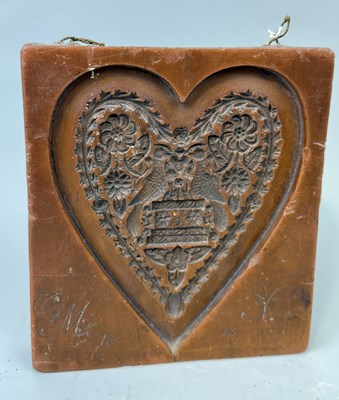 Lot 433 - AN ANTIQUE WAX MARZIPAN MOULD DATED 1845