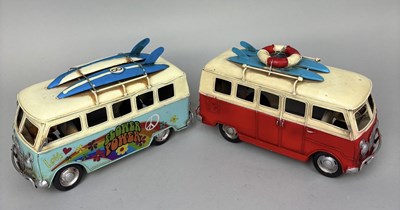 Lot 901 - TWO VINTAGE 'HIPPY' VOLKSWAGEN SURFING VANS