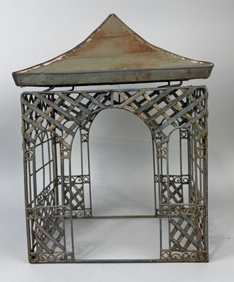 Lot 427 - A SMALL IRON GARDEN HOUSE