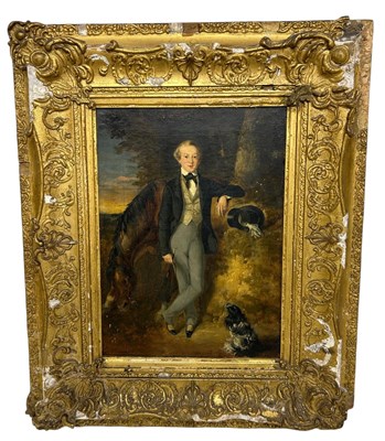 Lot 530 - A 19TH CENTURY OIL PAINTING ON CANVAS DEPICTING A GENTLEMAN