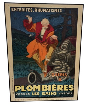 Lot 708 - JEAN D' YLEN (FRENCH, 1886-1938) 'PLOMBIERES LES BAINES' ORIGINAL 1931 FRENCH TRAVEL POSTER