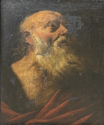 Lot 23 - MANNER OF JACAPO CAVEDONE (1577-1650): AN OIL PAINTING ON CANVAS DEPICTING A SAINT