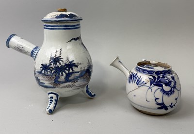 Lot 426 - TWO ANTIQUE CERAMIC TEAPOTS