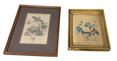 Lot 667 - TWO VICTORIAN DRAWINGS OF FLOWERS