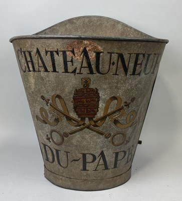 Lot 366 - A CHATEAU NEUF DE PAPE METAL GRAPE HOPPER