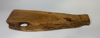 Lot 143 - A RUSTIC WOODEN SERVING PLATTER