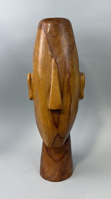 Lot 397 - COLIN HUNT (1929-2010): A CARVED WOODEN SCULPTURAL BUST