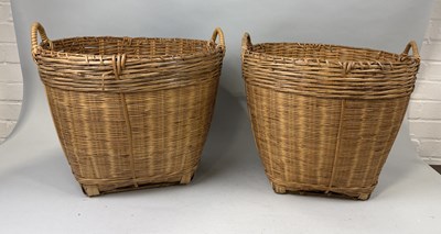 Lot 94 - A PAIR OF JAPANESE WICKER BASKETS