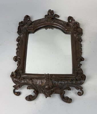 Lot 753 - A HEAVY ANTIQUE BRONZE MIRROR