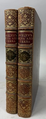 Lot 292 - JOHN EVELYN: SILVA AND TERRA, VOL I AND II, BROWN LEATHER BOUND