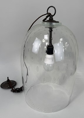 Lot 349 - A ROSE UNIACKE TRADITIONAL MOUTH BLOWN GLASS LANTERN