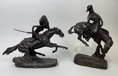 Lot 354 - A PAIR OF AMERICAN BRONZE SCULPTURES