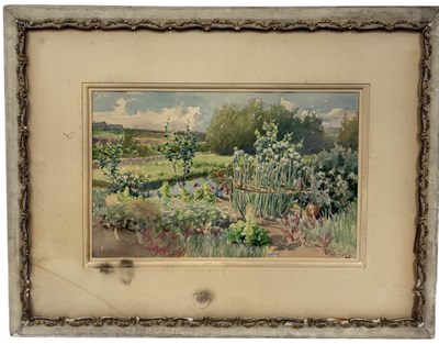 Lot 502 - WILLIAM SAMUEL HORTON (AMERICAN 1865-1936): A PASTEL DRAWING ON PAPER DEPICTING A GARDEN