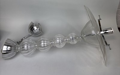 Lot 838 - A GLASS CHANDELIER BY VENINI