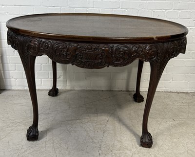 Lot 746 - A 19TH CENTURY IRISH MAHOGANY SILVER TABLE