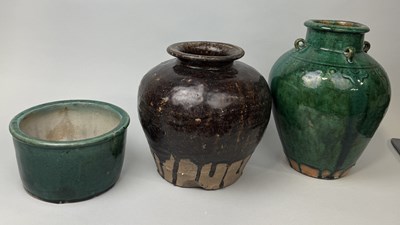 Lot 165 - CHINESE GLAZED POTS