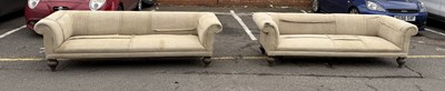 Lot 731 - A PAIR OF LARGE COUNTRY HOUSE SOFAS