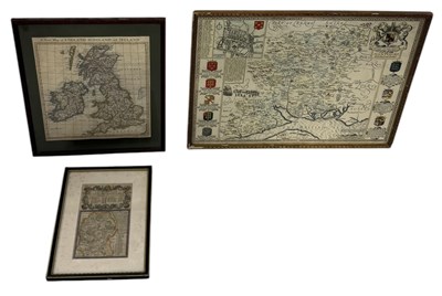 Lot 697 - THREE MAPS OF ENGLAND, TO INCLUDE JOHN SPEEDE, EMAN BOWEN