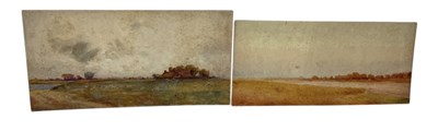 Lot 524 - ALFRED CROWDY LOVETT C.B.E. (BRITISH 1862-1919): A PAIR OF LANDSCAPE WATERCOLOUR PAINTINGS ON BOARD