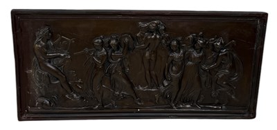 Lot 422 - BERTEL THORVALDSEN 'DANCE OF THE NINE MUSES', PLASTER RELIEF PLAQUE