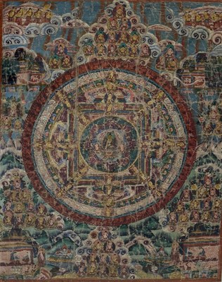 Lot 96 - AN EARLY 20TH CENTURY THANGKA