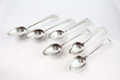 Lot 257 - SIX .925 STERLING SILVER GEORGIAN SPOONS