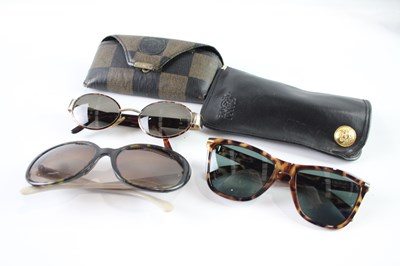 Lot 1169 - DESIGNER SUNGLASSES/ GLASSES INCLUDING VERSACE, FENDI CHANEL INCLUDING CASES (3)