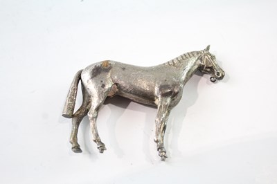 Lot 264 - A .925 STERLING SILVER NOVELTY HORSE FIGURE