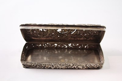 Lot 248 - AN ANTIQUE .925 STERLING SILVER JEWELLERY BOX
