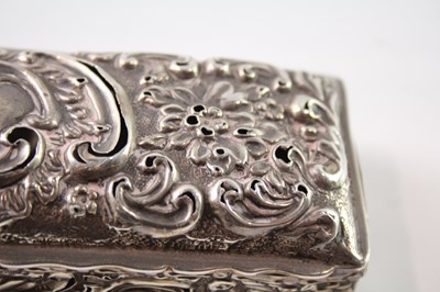 Lot 248 - AN ANTIQUE .925 STERLING SILVER JEWELLERY BOX