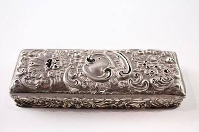 Lot 248 - AN ANTIQUE .925 STERLING SILVER JEWELLERY BOX