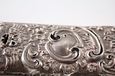Lot 248 - AN ANTIQUE .925 STERLING SILVER JEWELLERY BOX