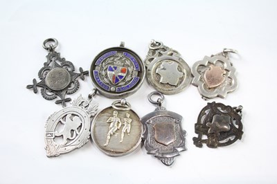 Lot 283 - EIGHT ANTIQUE HALLMARKED .925 STERLING SILVER MEDALLIONS