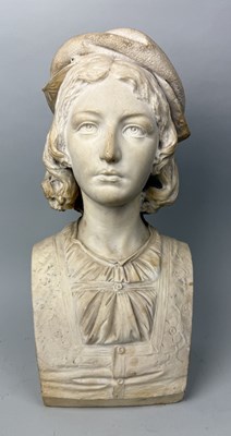 Lot 9 - LUIGI PAGANI (ITALIAN 1829-1905): A MARBLE SCULPTURE OF RAPHAEL SANZIO DA URBINO