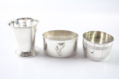 Lot 224 - THREE STERLING SILVER TABLEWARE