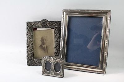 Lot 225 - A GROUP OF THREE .925 STERLING SILVER PHOTOGRAPH FRAMES