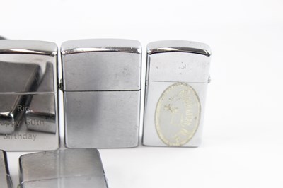 Lot 846 - A GROUP OF VINTAGE ZIPPO LIGHTERS, INCLUDING CHROME