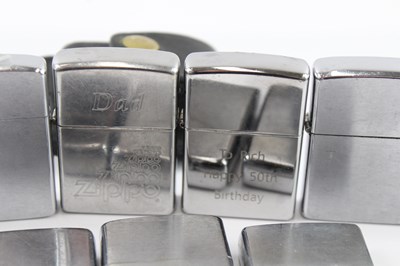 Lot 846 - A GROUP OF VINTAGE ZIPPO LIGHTERS, INCLUDING CHROME