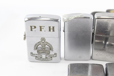 Lot 846 - A GROUP OF VINTAGE ZIPPO LIGHTERS, INCLUDING CHROME
