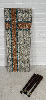 Lot 758 - A MID CENTURY TILE TABLE TOP MARKED 'MADE IN JAPAN'