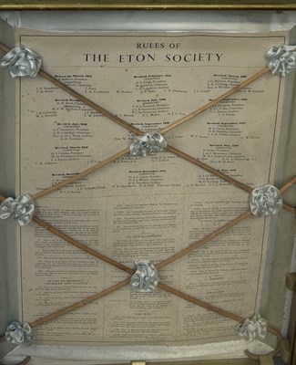 Lot 862 - THE RULES OF THE ETON SOCIETY