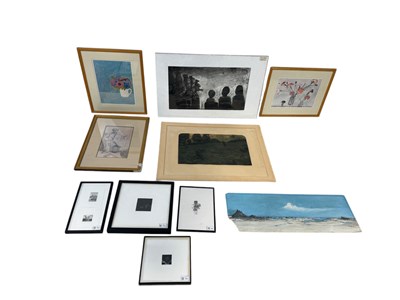 Lot 686 - VARIOUS PRINTS TO INCLUDE AN ETCHING BY CHRIS SALMON, PRINTS BY DAPHNE REYNOLDS