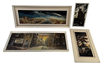 Lot 705 - EDWARD ELLIOTT (BRITISH B.1918): FOUR PAINTINGS ON BOARD