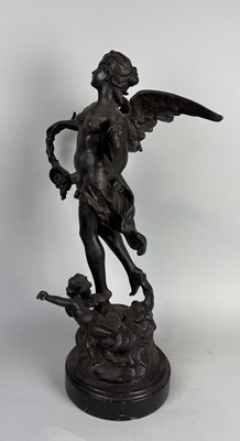 Lot 298 - A BRONZE SCULPTURE OF FORTUNA