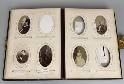 Lot 871A - AN ALBUM CONTAINING PHOTOGRAPHS OF MEMBERS OF VARIOUS ROYAL FAMILIES, SOME WITH HAND WRITTEN LABELS