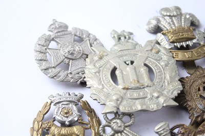 Lot 1191 - A COLLECTION OF MILITARY CAP BADGES INCLUDING KOSB, THE WELSH , THE LEINSTER (10)