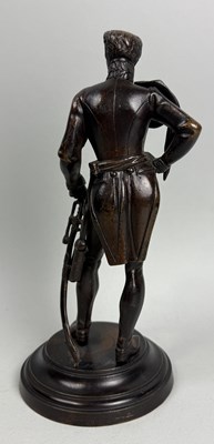 Lot 579 - AN ANTIQUE BRONZE FIGURE DEPICTING FIELD MARSHAL PRINCE GEBHARD VON BLUCHER (1742-1819)